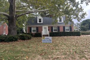 Roof replacement on a two-story property